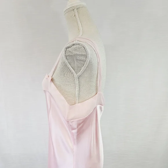 Vintage Nordstrom Lingerie 100% Silk Bow Slip Dress XL - Picture 5 of 9